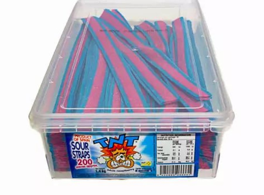 Lollies & Chocolate * | Tnt Sour Blue Raspberry Straps