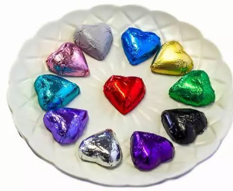 Seasonal Treats * | Chocolate Gems Hearts Chocolate Hearts In Mixed Foil (5Kg Bulk)