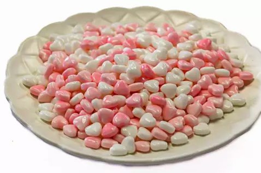 Lollies & Chocolate * | Ait Bulk Chocolate & Lollies Pink And White Hearts Candies 1Kg