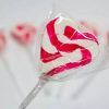 Lollies & Chocolate * | Lolliland Lollipops Red & White Mini Heart Lollipop 8Pc