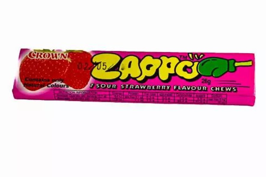 Lollies & Chocolate * | Crown Novelty Confectionery Zappo Strawberry Chews