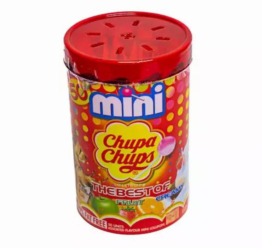 Lollies & Chocolate * | Sunshine Confectionery Mini Chupa Chups 50 Mini Lollipops Tub