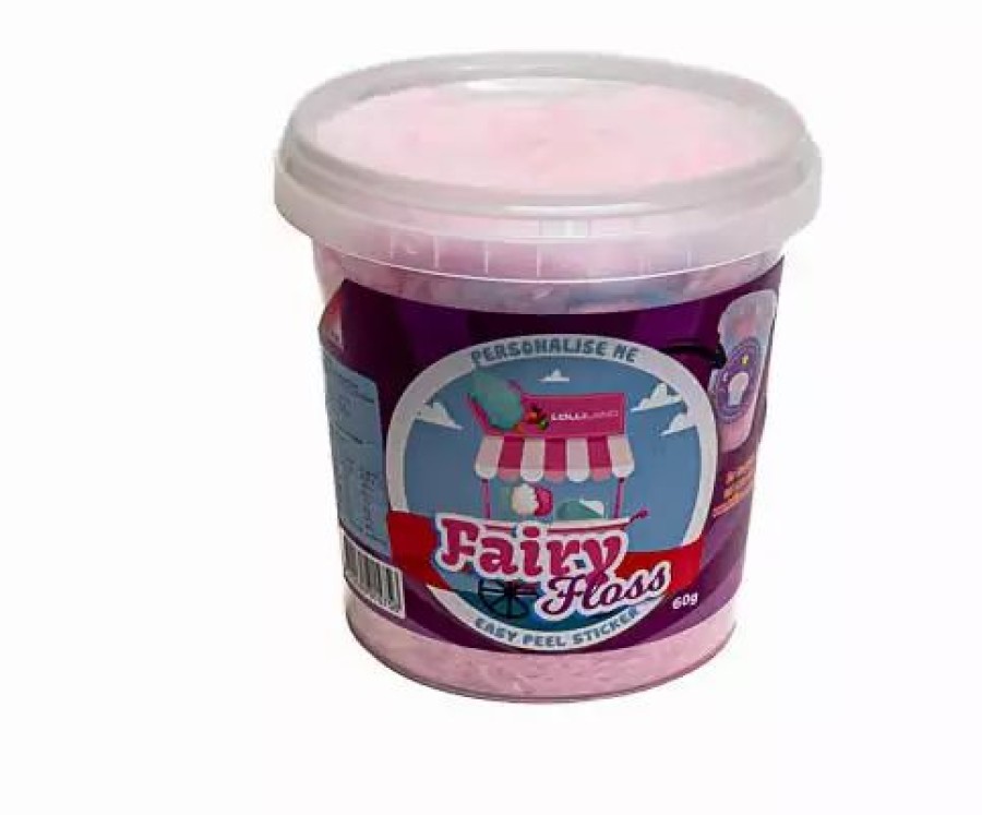 Lollies & Chocolate * | Lolliland Candy, Lollies & Confectionery Fairy Floss 60G Tub