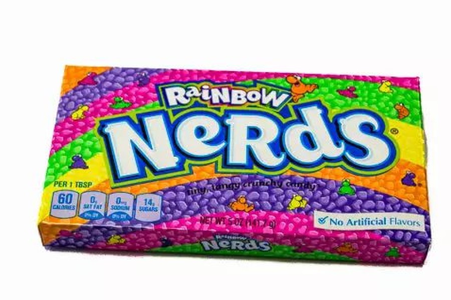 Lollies & Chocolate * | Wonka Nerds Rainbow Movie Box 141G Candy, Lollies & Confectionery