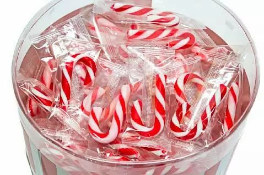 Lollies & Chocolate * | Ait Christmas Mini Candy Canes 200 X 4G Bulk Chocolate & Lollies