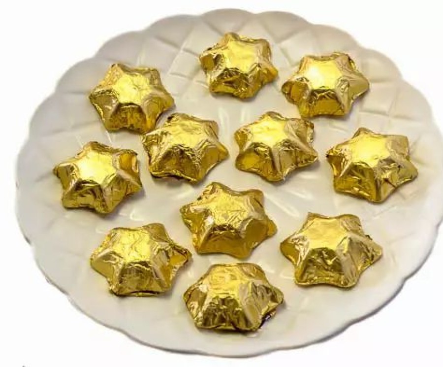 Lollies & Chocolate * | Chocolate Gems Stars Chocolate Foil Stars Gold 400G Chocolates Milk, Dark & White