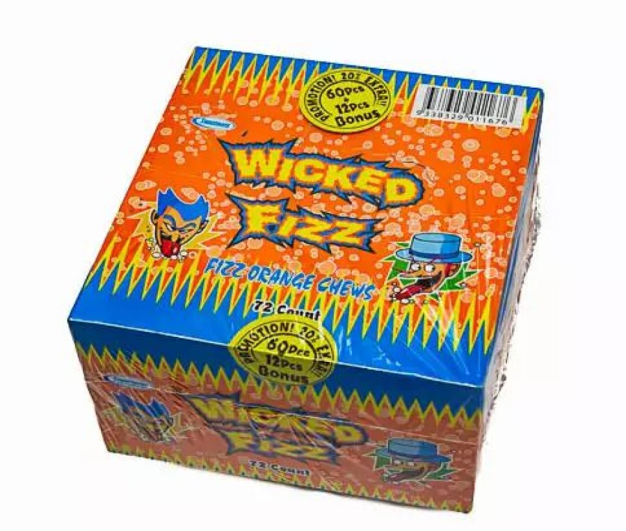 Lollies & Chocolate * | Sweetmans Wicked Fizz Orange Box Sour Lollies