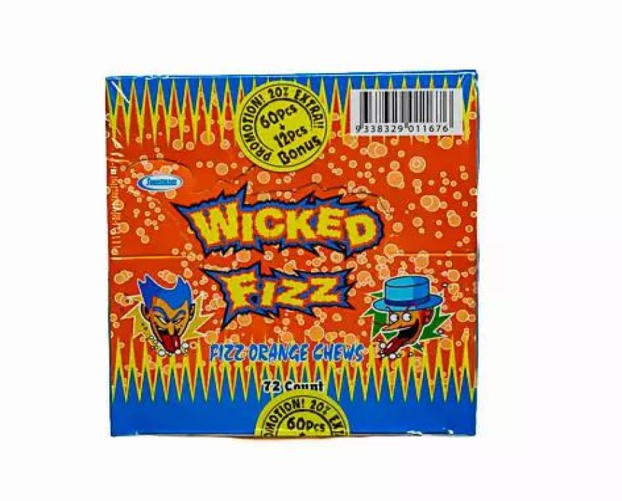 Lollies & Chocolate * | Sweetmans Wicked Fizz Orange Box Sour Lollies