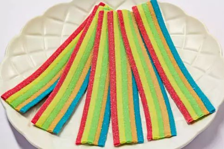 Lollies & Chocolate * | Tnt Sour Multicoloured Rainbow Straps Novelty Confectionery