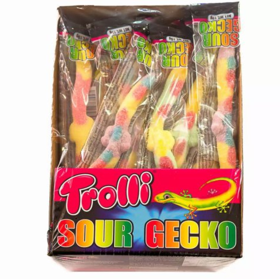 Lollies & Chocolate * | Sour Gecko Trolli Box 40Pcs Sour Lollies