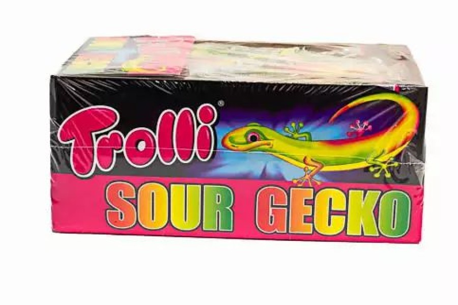 Lollies & Chocolate * | Sour Gecko Trolli Box 40Pcs Sour Lollies