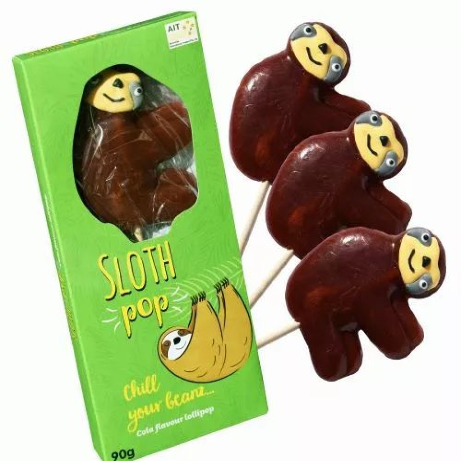 Lollies & Chocolate * | Sunshine Confectionery Lollipop Sloth 90G