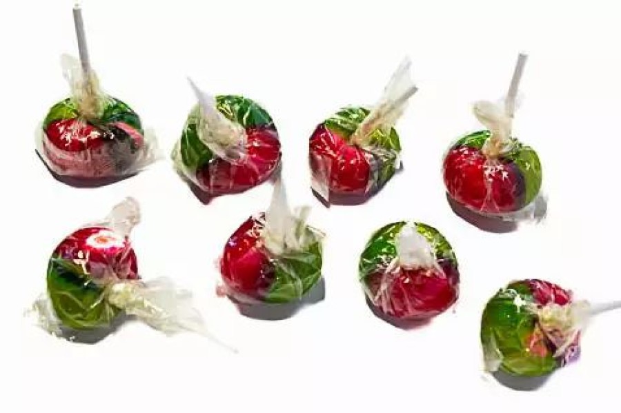 Lollies & Chocolate * | Johnsons Confectionery Rosy Apple Lollipop Handmade