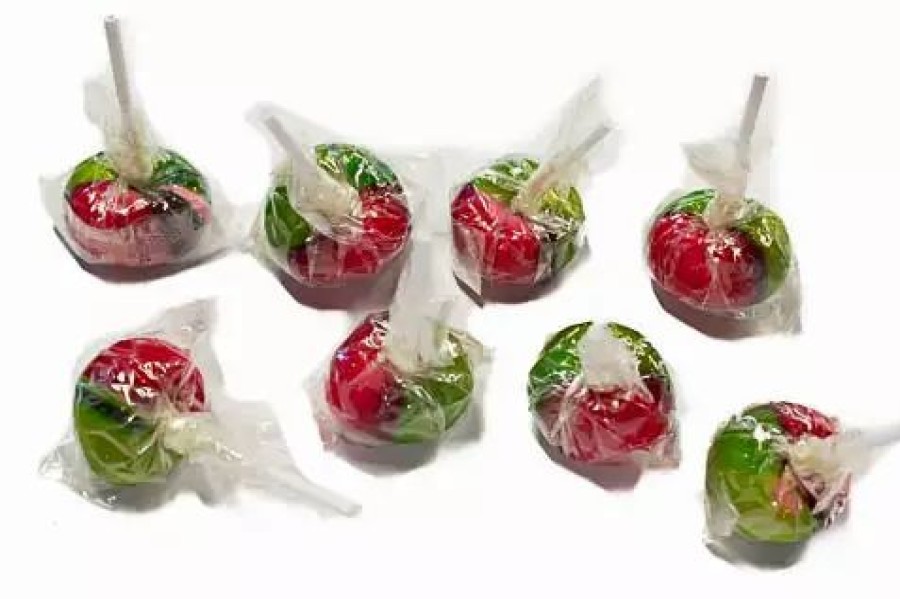 Lollies & Chocolate * | Johnsons Confectionery Rosy Apple Lollipop Handmade