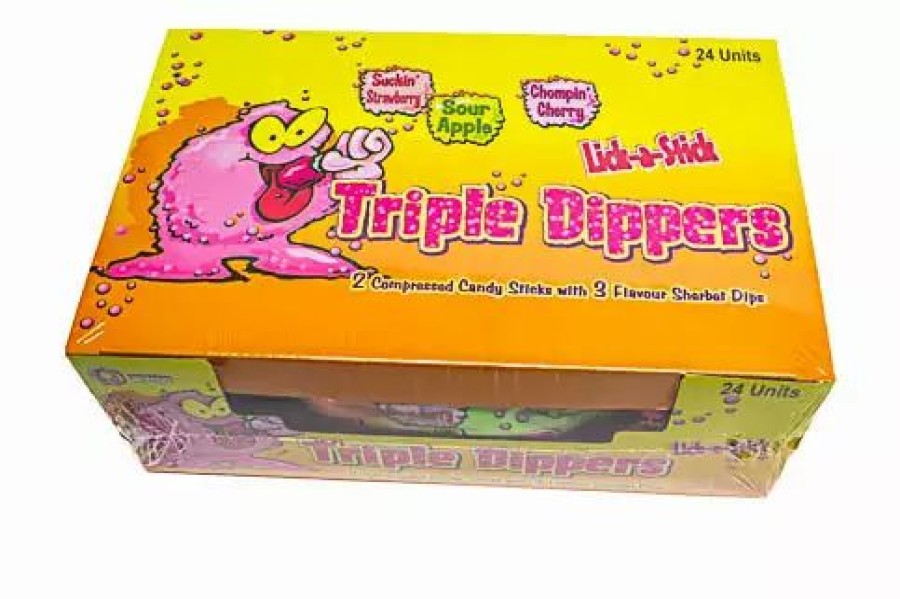 Lollies & Chocolate * | Universal Candy Triple Dippers Box Sour Lollies