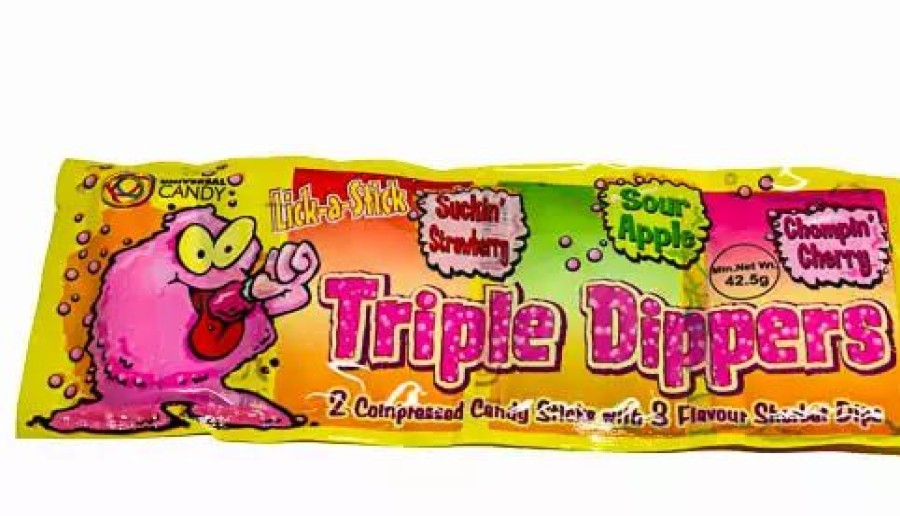 Lollies & Chocolate * | Universal Candy Triple Dippers Box Sour Lollies