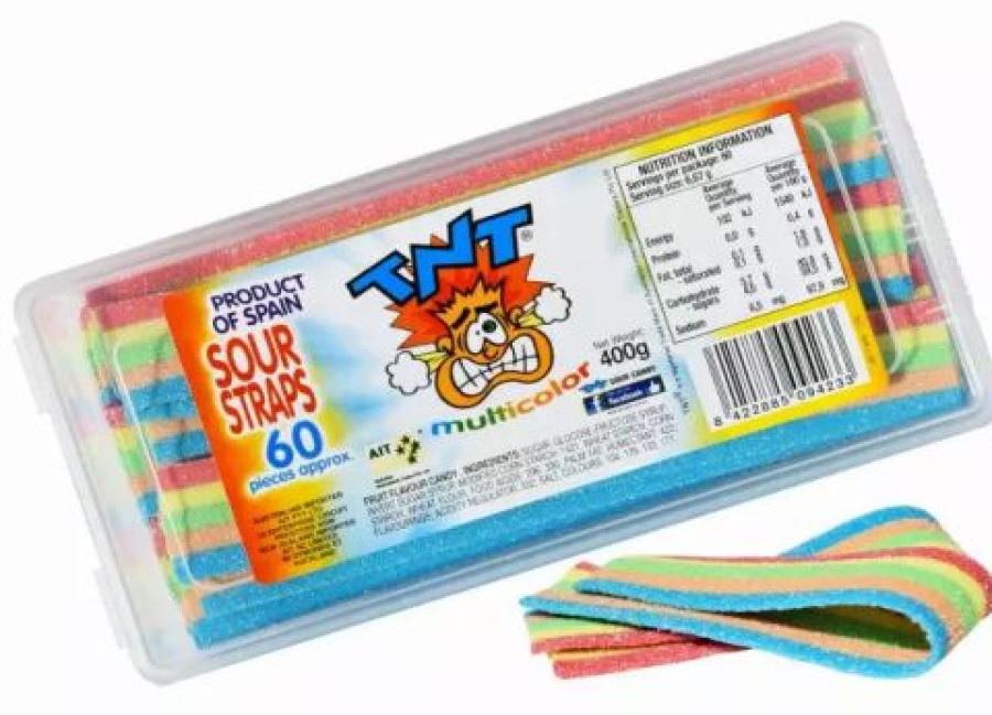 Lollies & Chocolate * | Tnt Sour Mini Multicoloured Straps 60 Piece