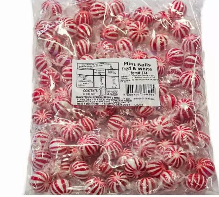 Lollies & Chocolate * | Ait Mint Balls Red & White 1Kg