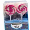 Lollies & Chocolate * | Lolliland Lollipops Swirl Flat Pops Pink