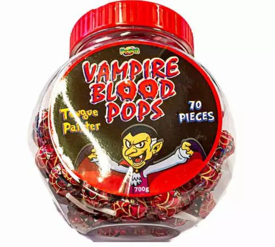 Lollies & Chocolate * | Lolliland Lollipops Vampire Blood Pops 70 Pieces Halloween