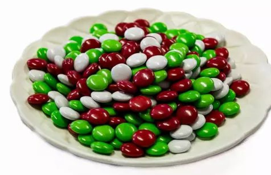 Seasonal Treats * | Confectionery House Christmas Chocolate Drops Red, White, Green 400G Chocolates Milk, Dark & White