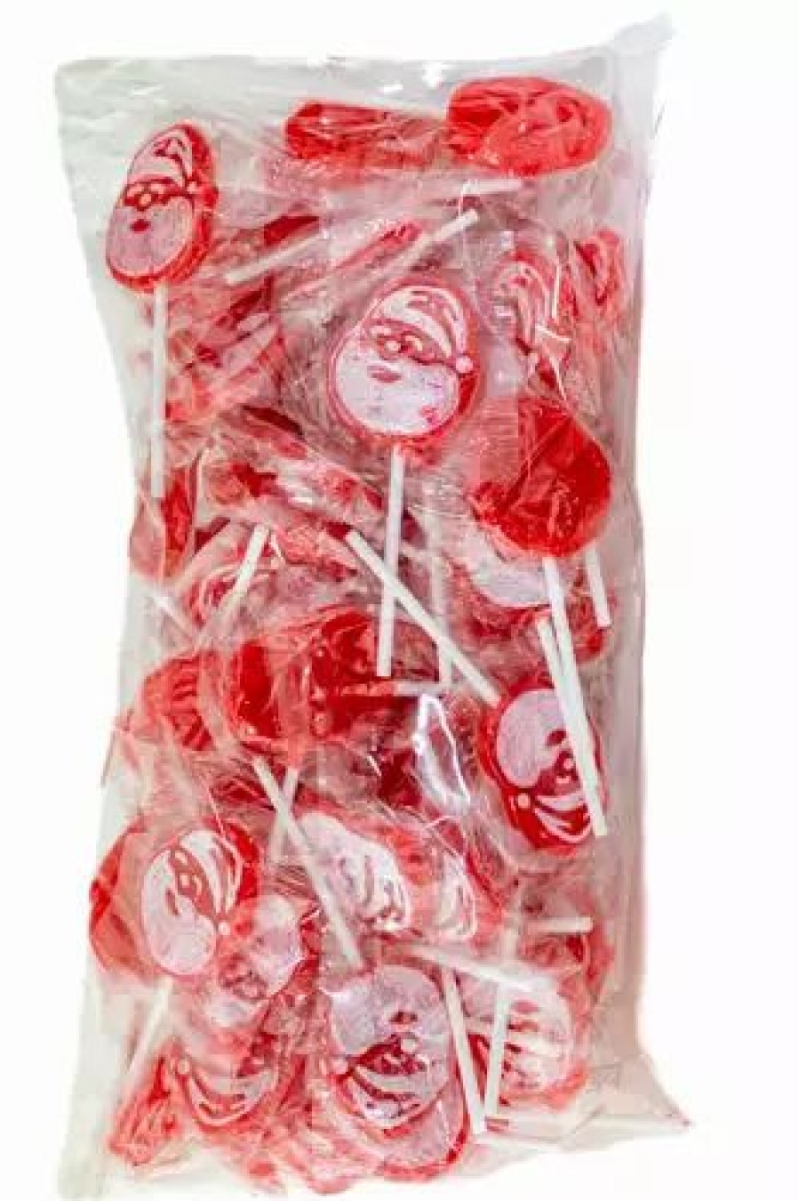 Lollies & Chocolate * | Brisbane Bulk Supplies Christmas Lollipops Red Santa Pops 1Kg