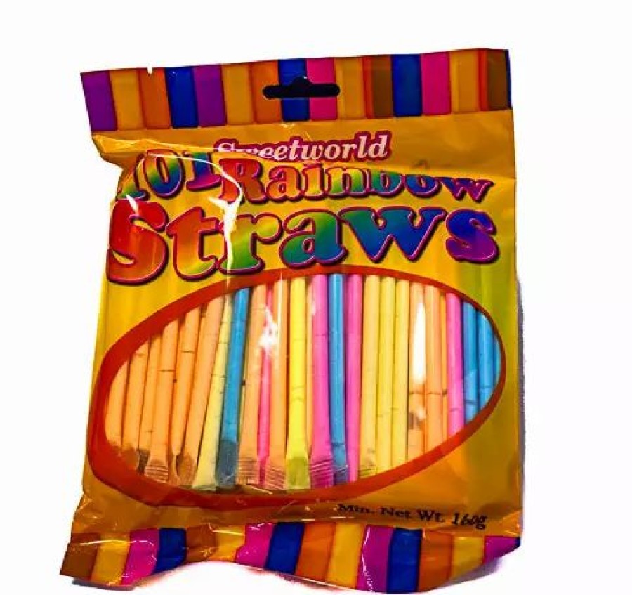 Lollies & Chocolate * | Sweetworld Children'S Party Lollies Sherbet Rainbow Straws