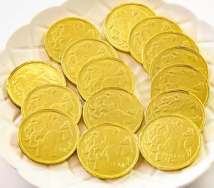 Lollies & Chocolate * | Sorini Bulk Chocolate & Lollies Gold $1 Milk Chocolate Coins 5Kg