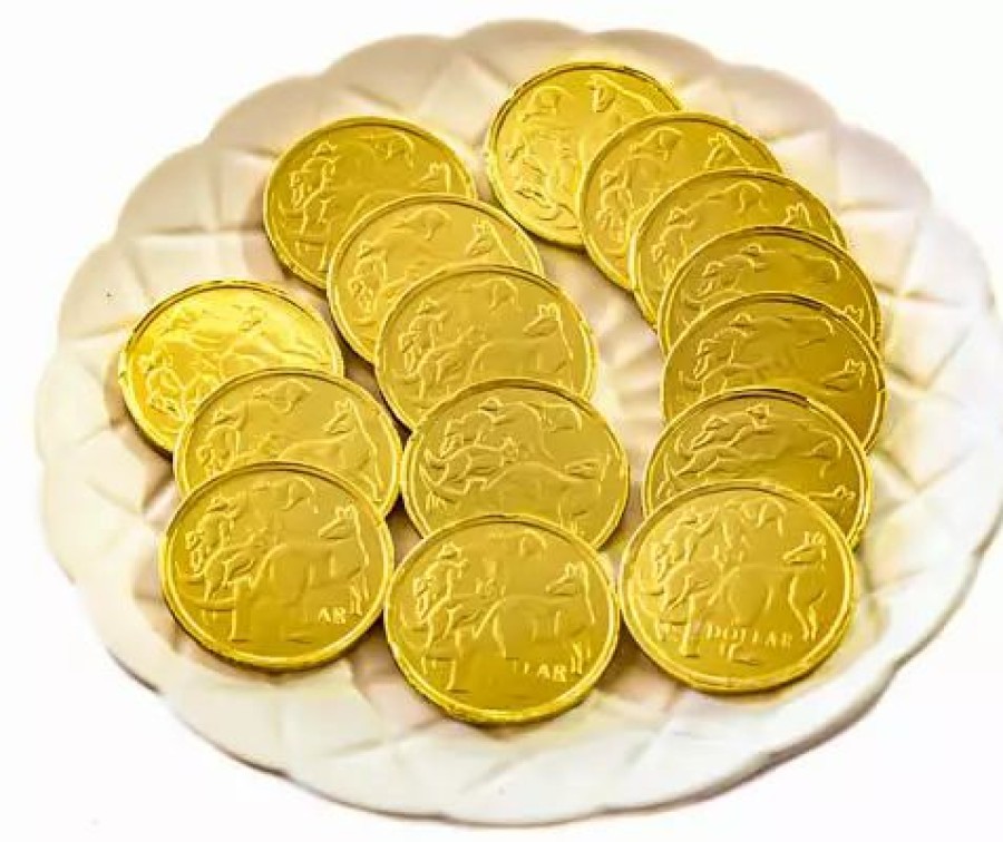 Lollies & Chocolate * | Sorini Bulk Chocolate & Lollies Gold $1 Milk Chocolate Coins 5Kg