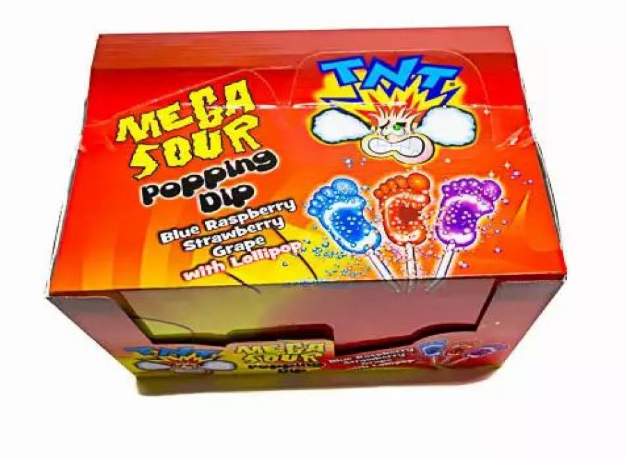 Lollies & Chocolate * | Tnt Mega Sour Popping Dip 24 X 54G