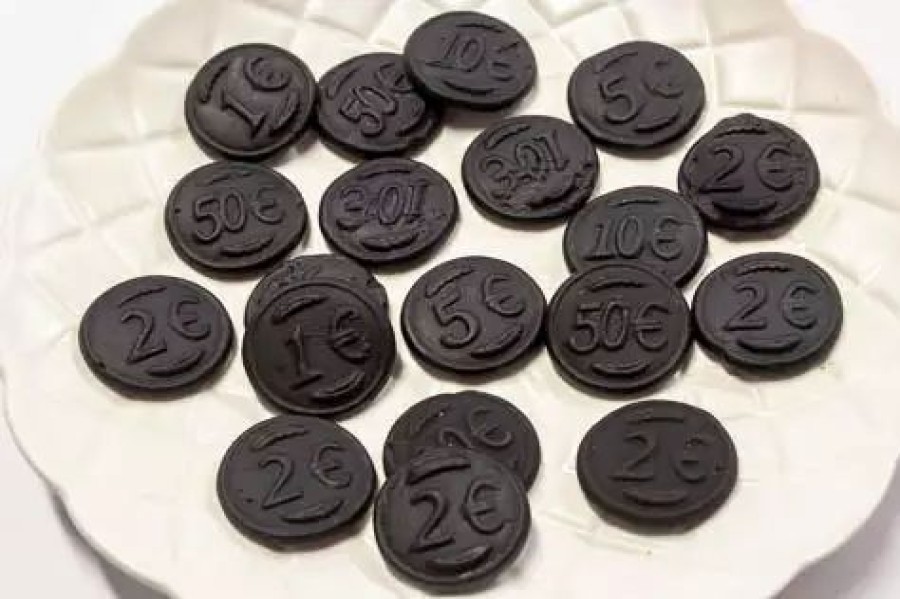 Lollies & Chocolate * | Kraepelien And Holm Dutch Coins Licorice Muntendrop Licorice / Aniseed