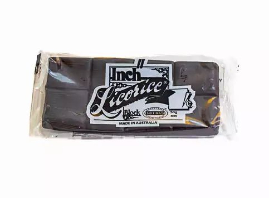 Lollies & Chocolate * | Melba Confectionery Inch Licorice Bar 50G