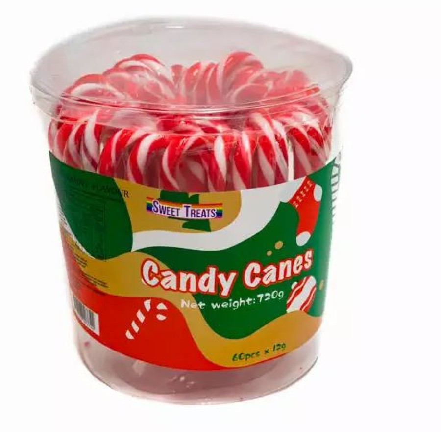 Lollies & Chocolate * | Ait Bulk Chocolate & Lollies Christmas Candy Canes 12G X 60Pcs