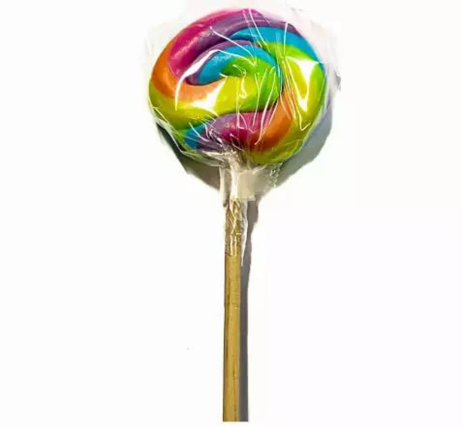 Lollies & Chocolate * | Sunshine Confectionery Lollipops Lollipop Handmade Flat Rainbow