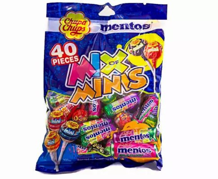 Lollies & Chocolate * | Sunshine Confectionery Mix Of Minis Chupa Chups And Mentos 40 Pieces Lollipops