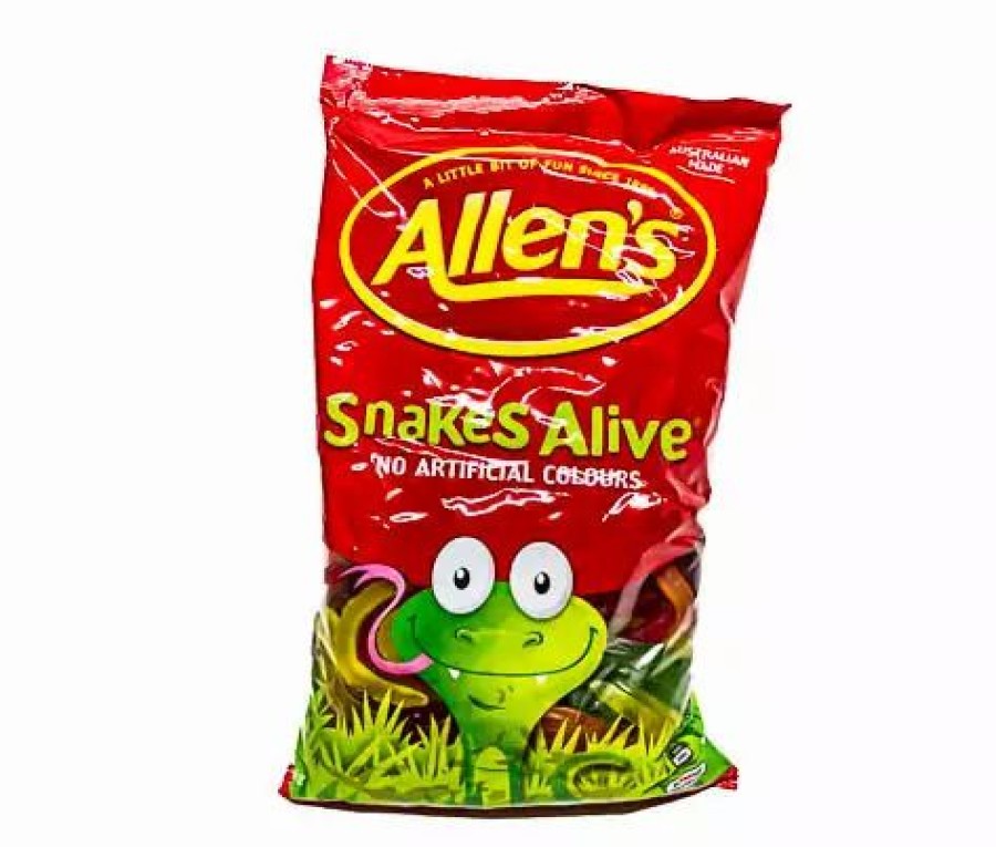 Lollies & Chocolate * | Allen'S Jelly Lollies & Gummy Lollies Snakes Alive 1.3Kg Bag By Allens