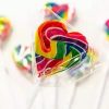 Lollies & Chocolate * | Lolliland Lollipops Rainbow Mini Heart Lollipop 24Pc