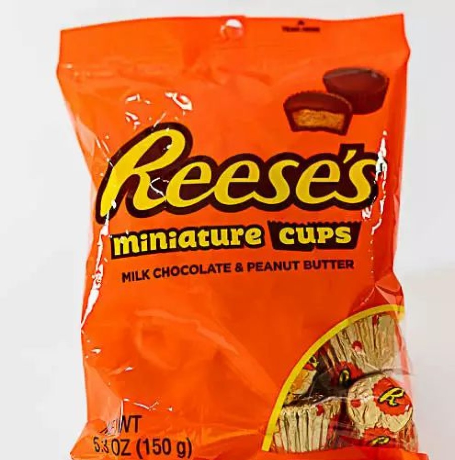 Lollies & Chocolate * | Reese Candy Company Reese'S Miniature Peanut Butter Cups 150G Chocolates Milk, Dark & White