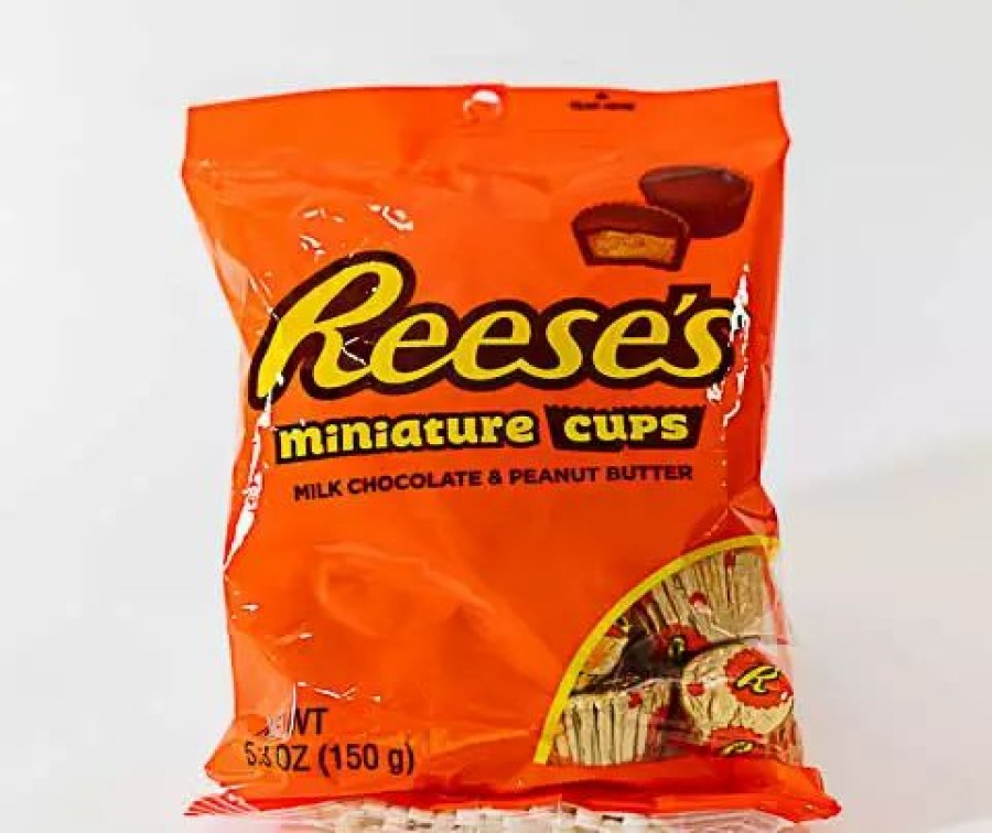 Lollies & Chocolate * | Reese Candy Company Reese'S Miniature Peanut Butter Cups 150G Chocolates Milk, Dark & White