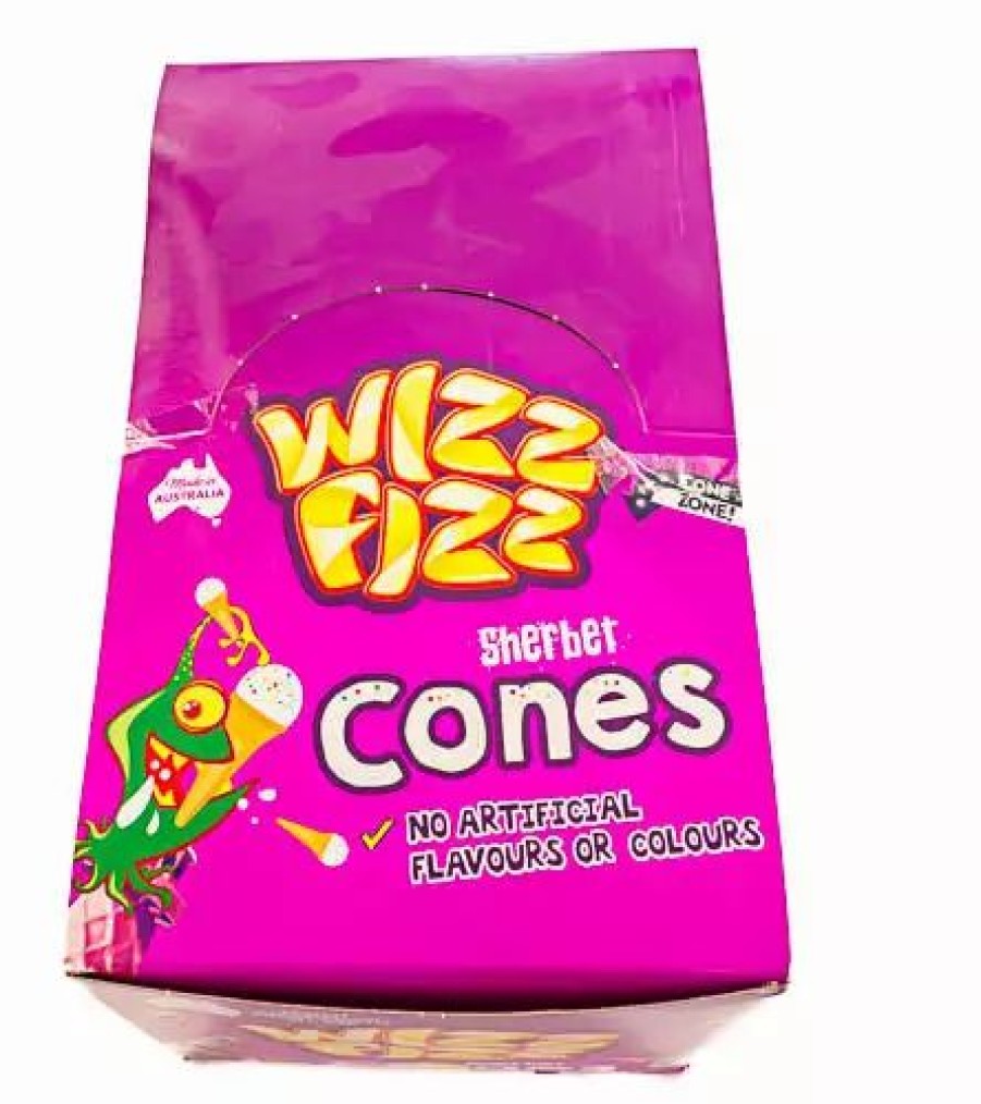 Lollies & Chocolate * | Fyna Confectionery Wizz Fizz Sherbet Cones Novelty Confectionery