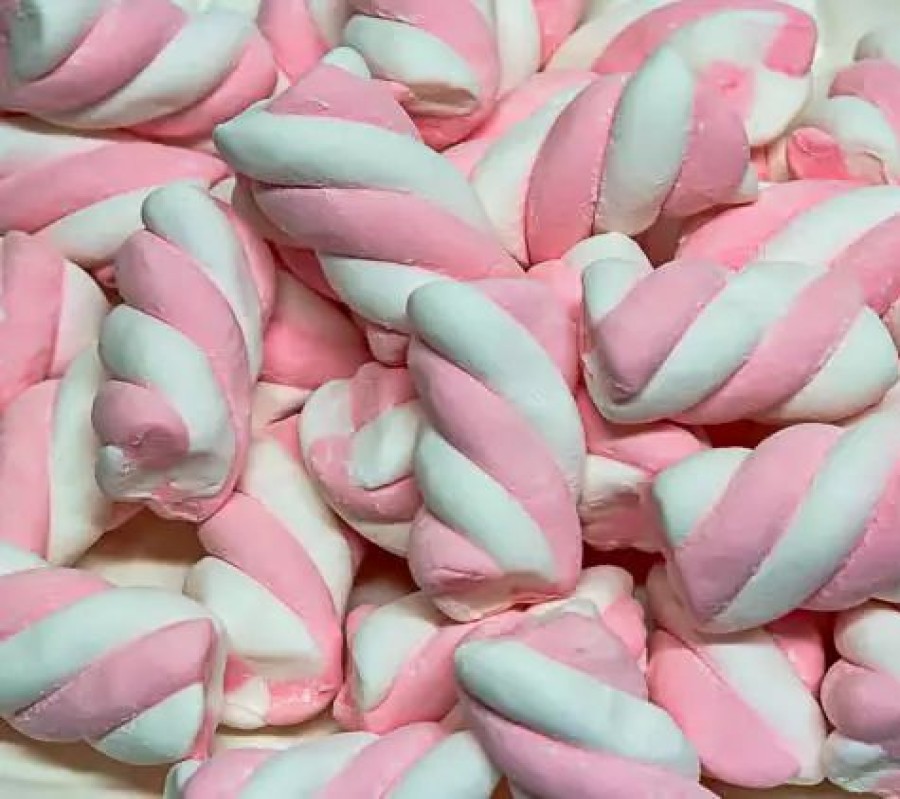 Lollies & Chocolate * | Lolliland Gluten Free Lollies Pink Marshmallow Twists 400G