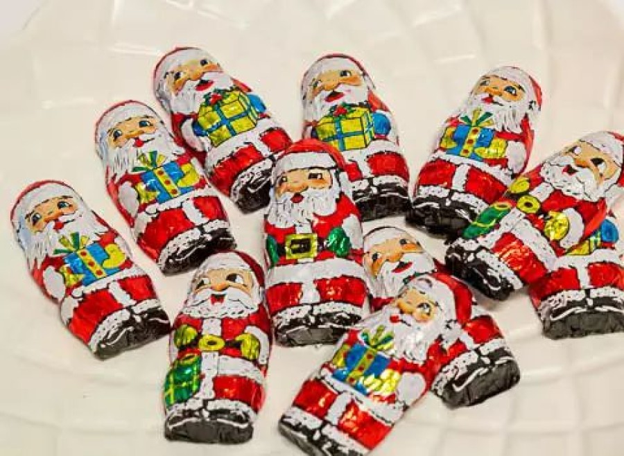 Lollies & Chocolate * | Laica Christmas Chocolate Mini Santas Wrapped Sweets Corporate Events