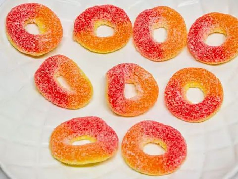 Lollies & Chocolate * | Sour Lollies Sour Peach Rings By Trolli