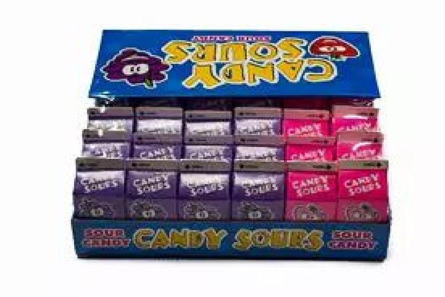 Lollies & Chocolate * | Universal Candy Candy Sours Sour Candy 36 Packets (Strawberry And Grape)