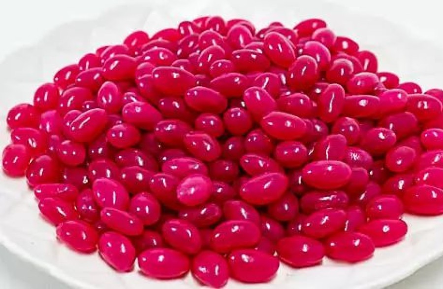 Lollies & Chocolate * | Lolliland Jelly Beans Mini Dark Pink 1Kg Jelly Lollies & Gummy Lollies