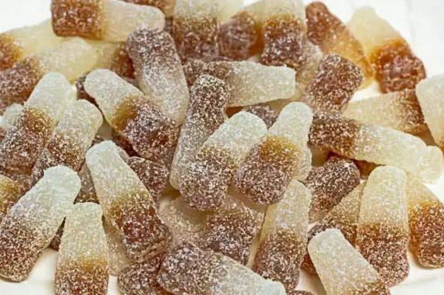 Lollies & Chocolate * | Sunshine Confectionery Outlet Sour Lollies Vegetarian Sour Cola Bottles 90G