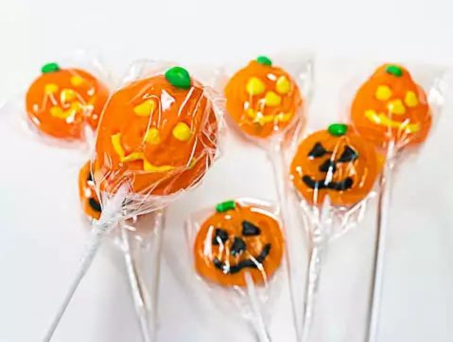 Lollies & Chocolate * | Lolliland Halloween Pumpkin Lollipops