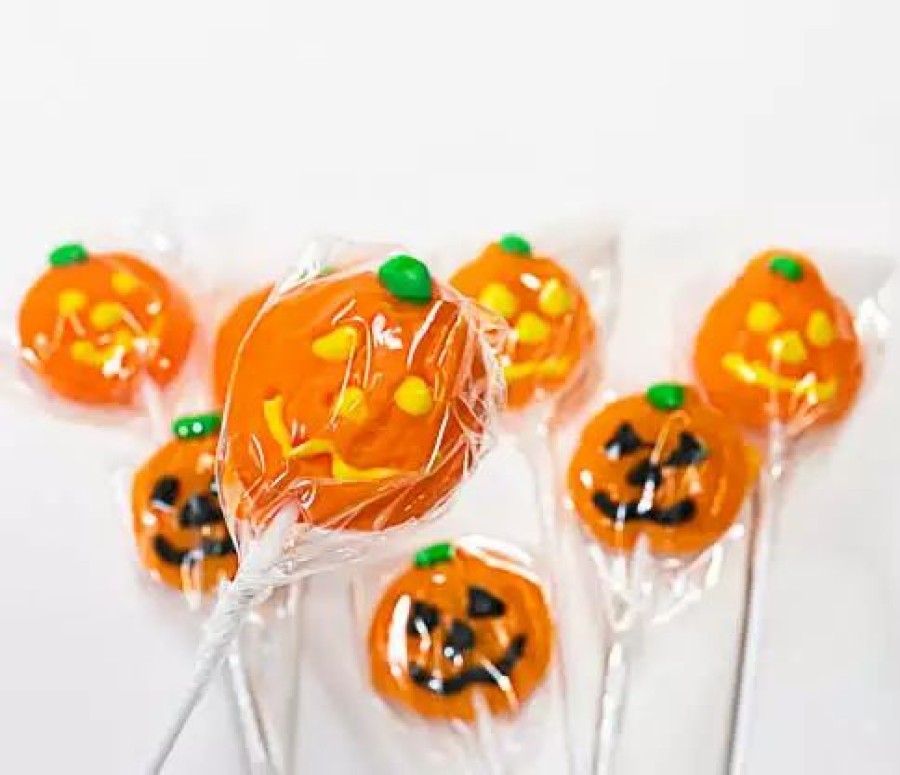 Lollies & Chocolate * | Lolliland Halloween Pumpkin Lollipops