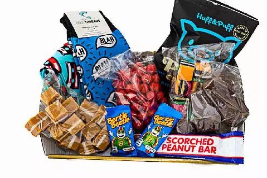 Lollies & Chocolate * | Sunshine Confectionery Hamper Sweets, Chocs And Socks Hampers