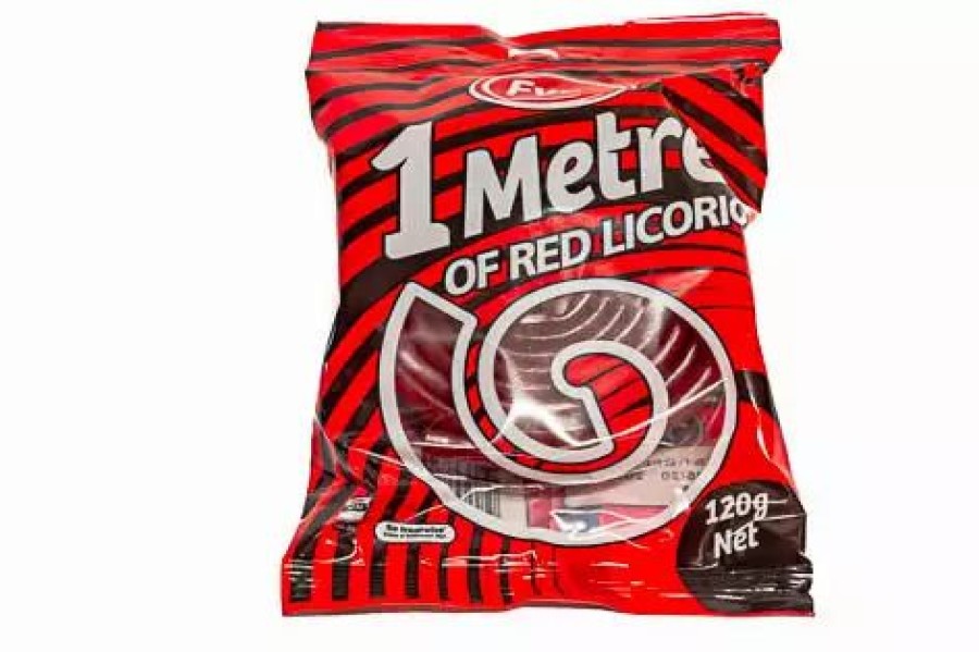 Lollies & Chocolate * | Fyna Confectionery Metre Raspberry Licorice / Aniseed